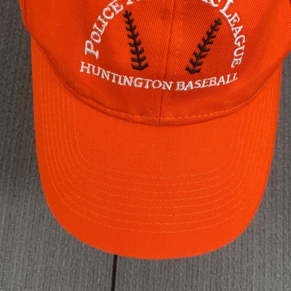 Police Athletic League Huntington Baseball Hat Unisex Adjustable Orange Cap - Picture 4 of 13